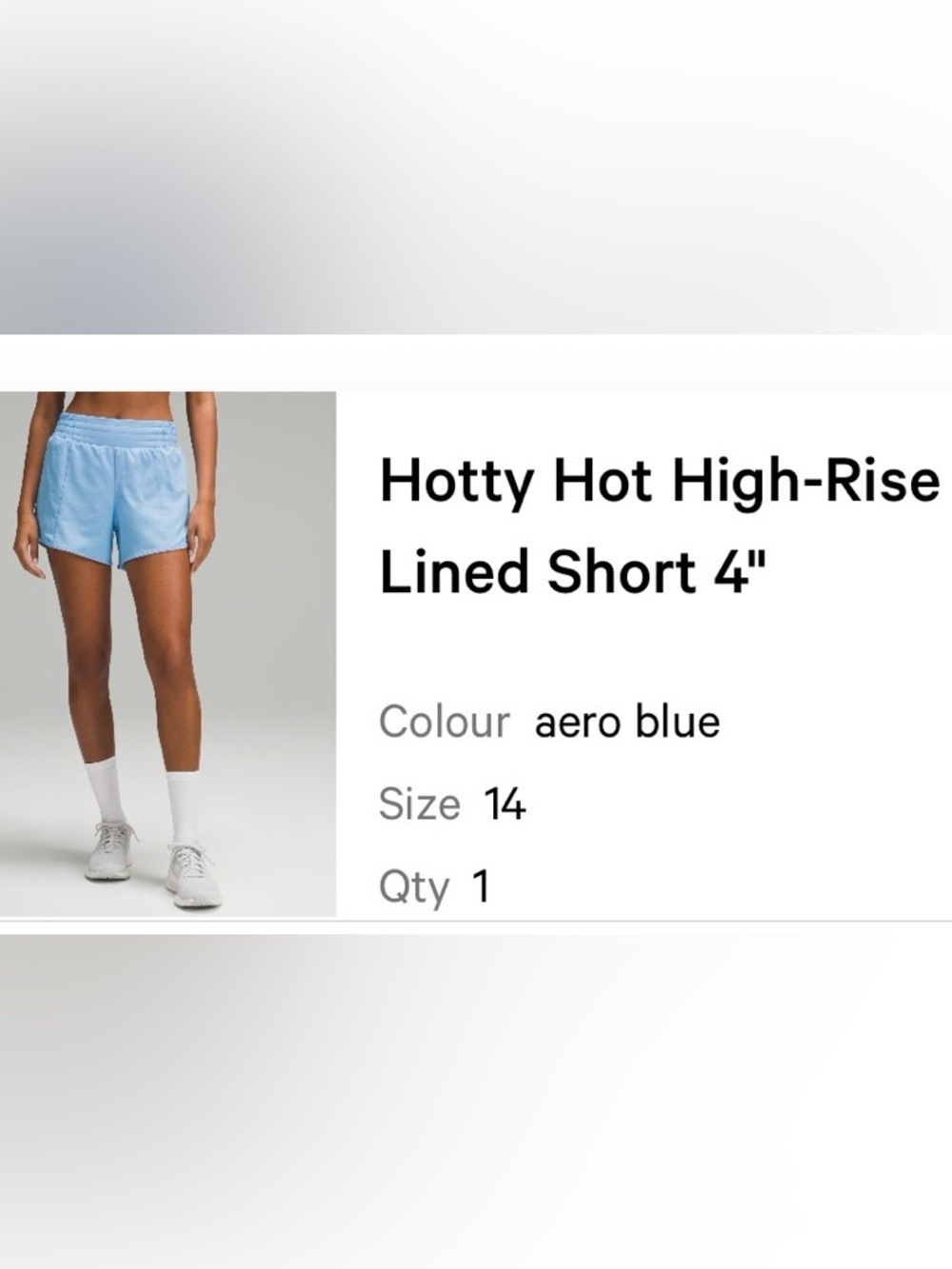 Lululemon Hotty hot HR 4 inch short